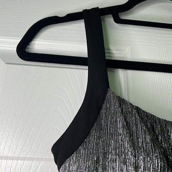 Sweet Storm Black and Silver Metallic Party Dress, Size Small - Picture 5 of 9